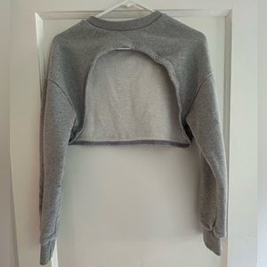 OGL Grey Crop Shrug Sweatshirt | Size Small